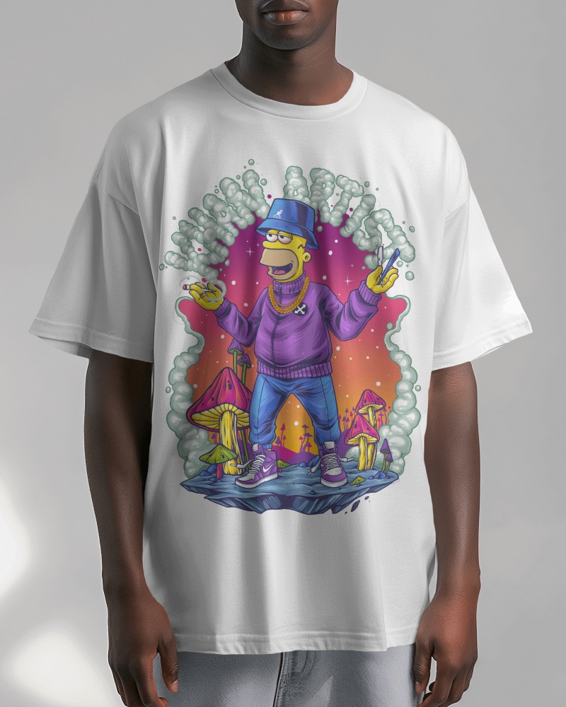 Black model wearing-t-shirt mockup lower half